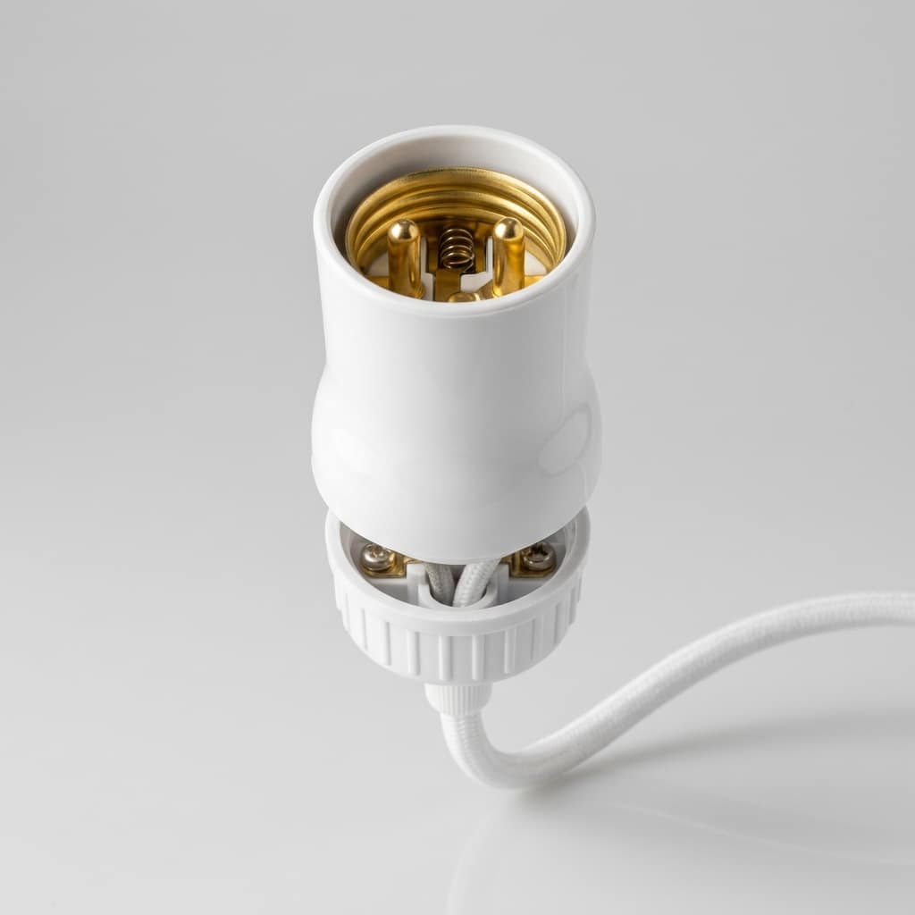 Pendant Bulb Holder B22 — White (Pack of 20)
